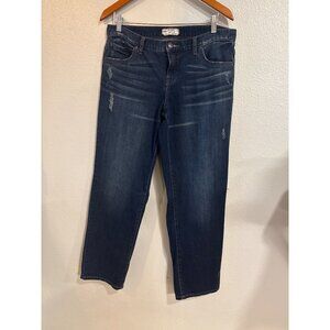 Free People Women's Distressed Dark Wash Denim Jeans‎ W30 Straight Leg Casual